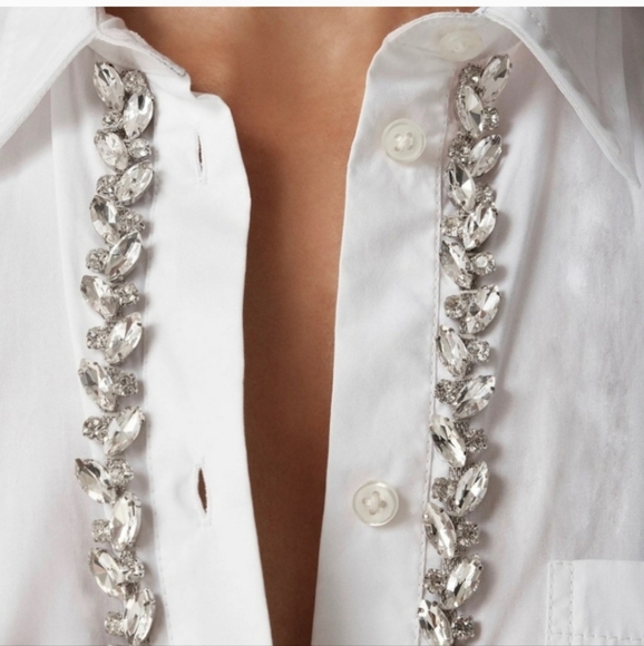 J. CREW Embellished Garçon Shirt with Tulle Cotton Poplin, $148, CF452 - Picture 3 of 11